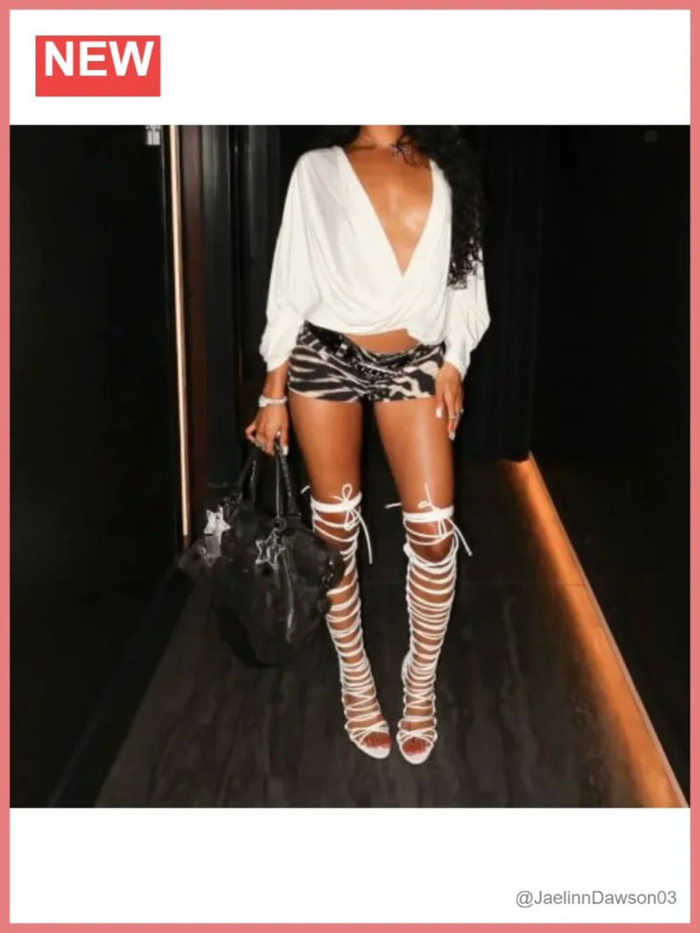 Knee High Lace Up Strappy Stiletto Heels with Zipper Gladiator Sandals